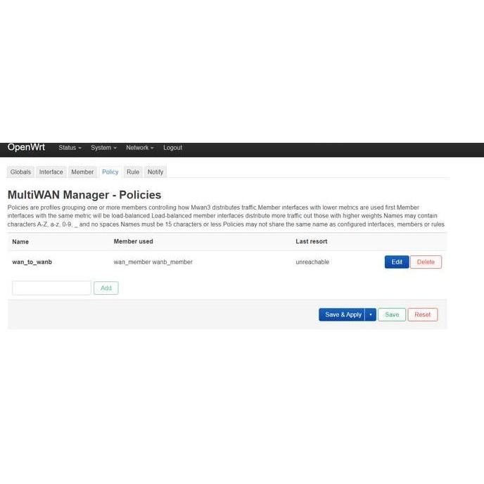 Router OpenWrt Xiaomi Failover