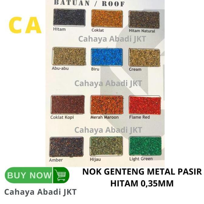 3Debozzska - Nok Genteng Metal Pasir Hitam 0,35Mm Panjang 90Cm Lebar 20Cm Aksesoris Roofing Prima Ro
