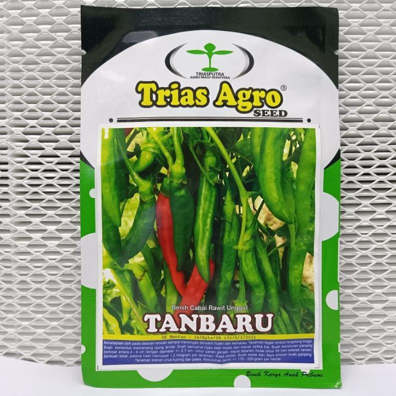 (BISA COD) 10 GRAM - BENIH BIBIT CABE RAWIT HIJAU MERUNDUK "TANBARU" - TRIAS AGRO SEED