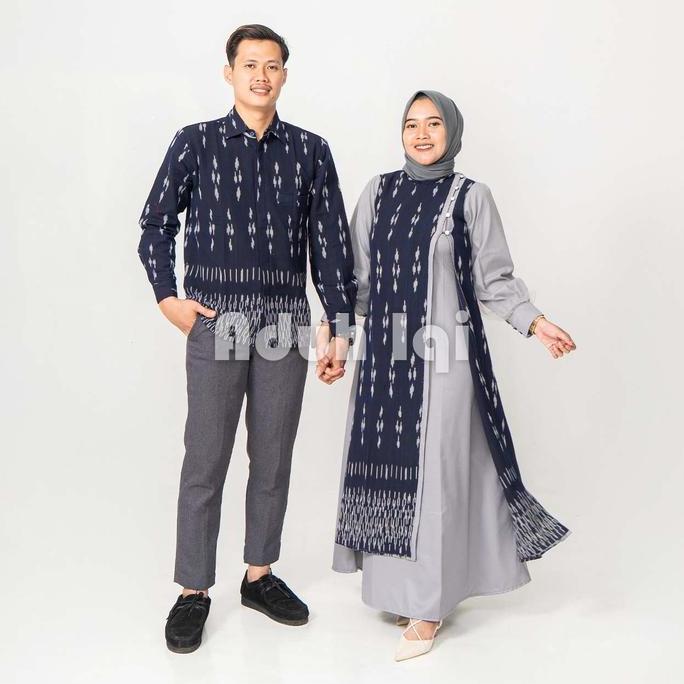 [READY STOCK] ALFISTORE-HANA Baju Tenun Set Couple Batik Sarimbit Kondangan Lebaran 2026 Family Dres
