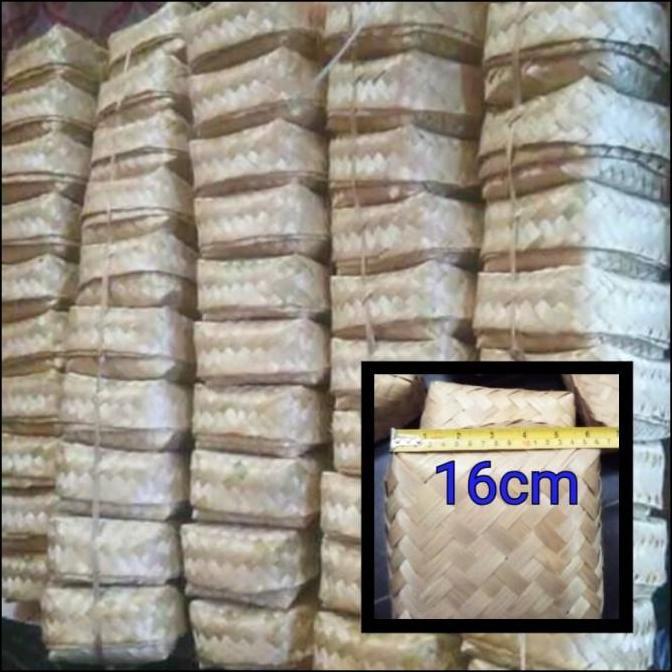 besek,pipiti,anyaman bambu kotak nasi,besek getuk termurah