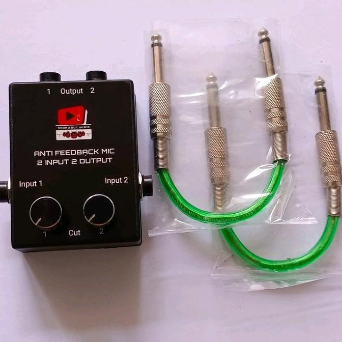 Promo Anti Feedback Mic 2 Input 2 Output Microphone Kabel Accessories Diskon