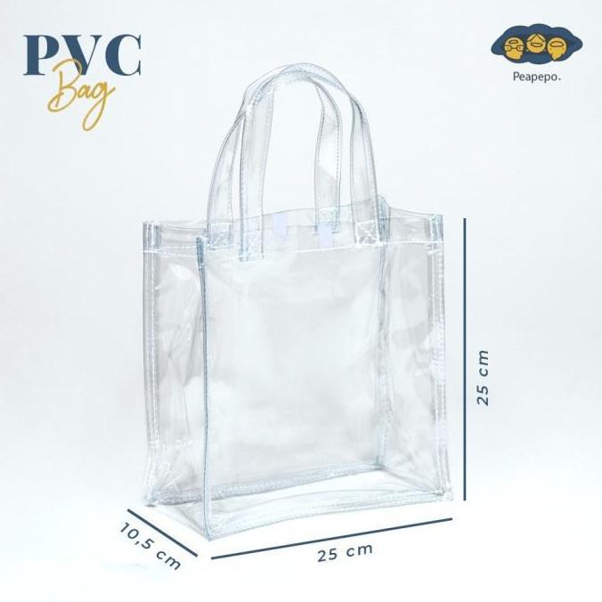 Tas mika hampers elegant/tas mika transparan/tas souvenir 20x10x20