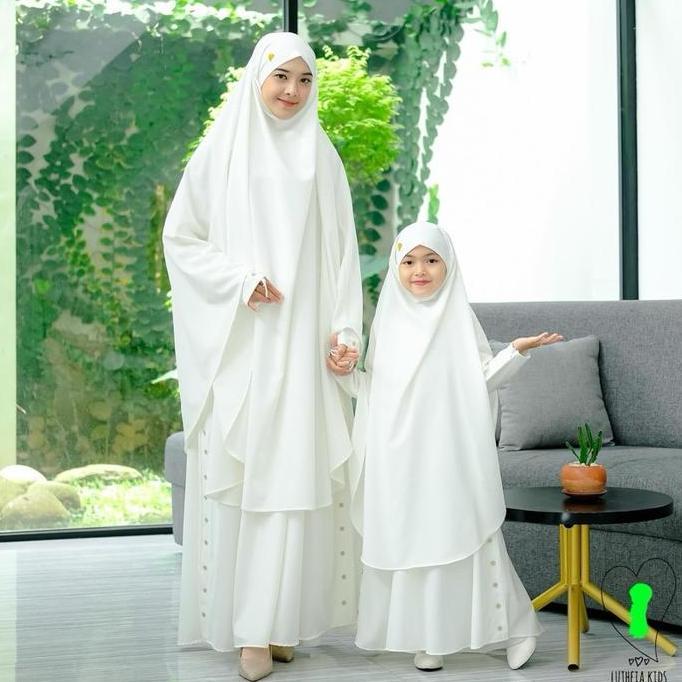 Luthfia kids-Gamis Couple Mom and kids Mirabella Set Free cadar tali