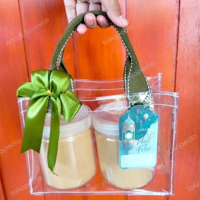 tas mika hampers kue kering transparan