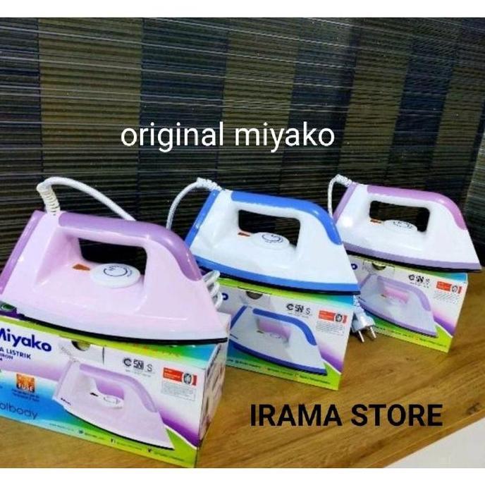 New- Miyako Setrika EI 1008 M Ungu/ Biru/Putih Gosokan Baju Miyako Electric Iron Miyako