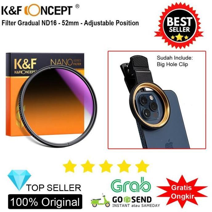 Knf Concept Filter Gnd16 - 52Mm - Free Smartphone Clip For Landscape Ready