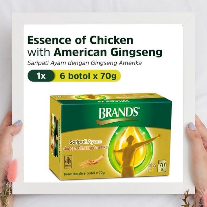 BEBAS ONGKIR - BRAND'S Saripati Ayam American Ginseng 70 g - 1 Box (6 Botol)