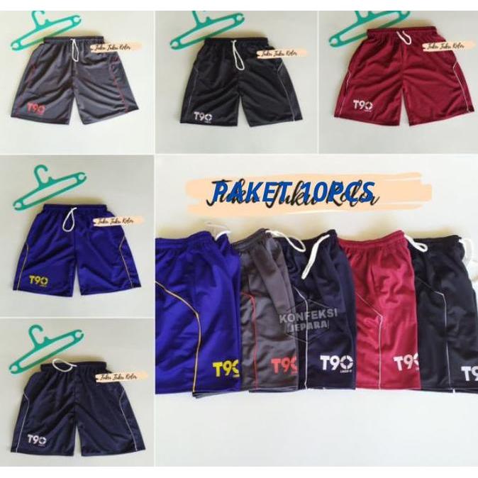 Tahan Lama 100Ribu 10Pcs Celana Pendek Olahraga Training Kolor Uniseks Pria Wanita Sport
