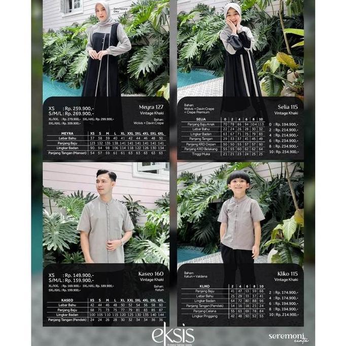 Baju Gamis Wanita Couple / EKSIS-192 Vintage Khaki/ Sarimbit Seply 2023 / Fashion Muslim