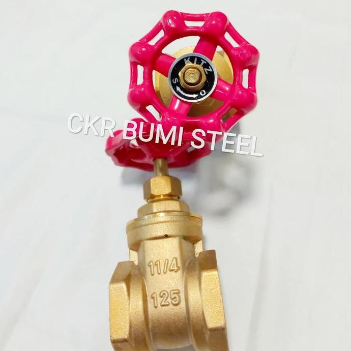 GATE VALVE 1 1/4" INCH / STOP KRAN 1 1/4" INCH KUNINGAN
