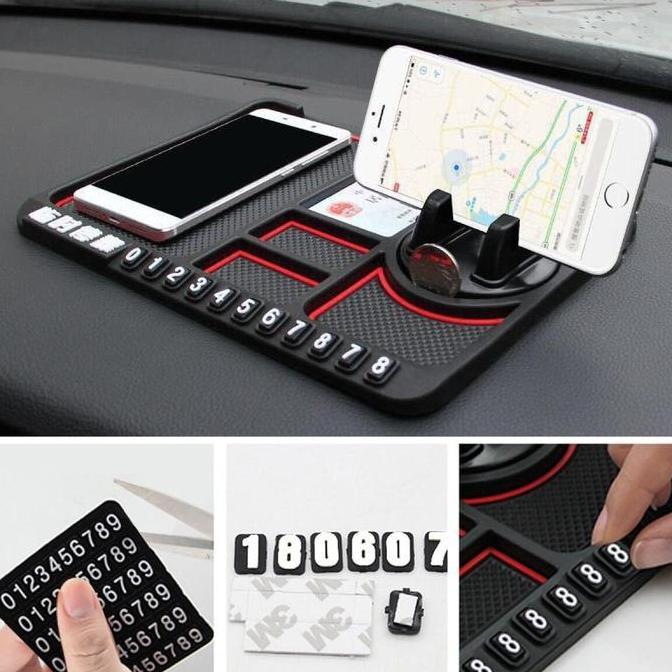 ZOVALA XYKJ Holder Hp Mobil Phone Holder Mat Alas Mobil Dashboard 3 in 1 Anti Slip Multifungsi Unive