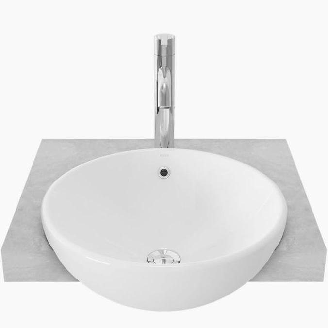 Wastafel Toto LW 533 J / LW533J Full Set Kran Dingin TX127L