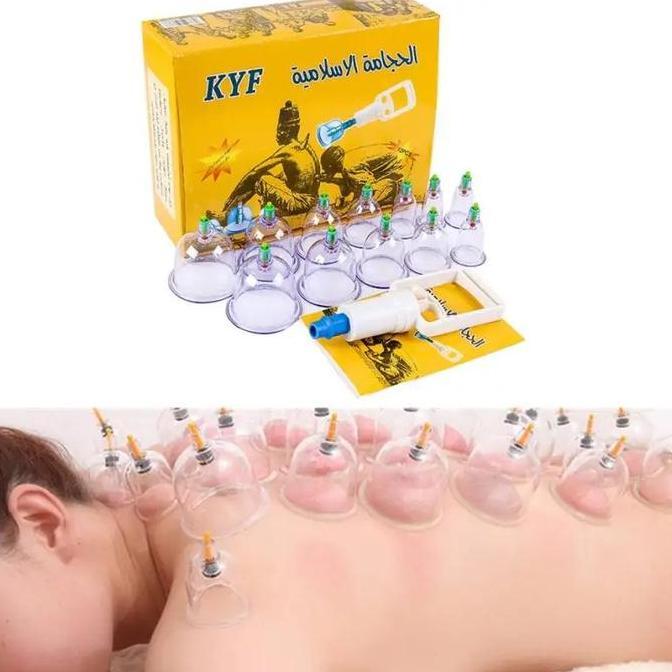 CIARY Set Bekam Premium Isi 12 Kop Alat Kop Angin Terapi Hijamah Bekam Set (Isi 12 Kop)(Pamp Bekam) 