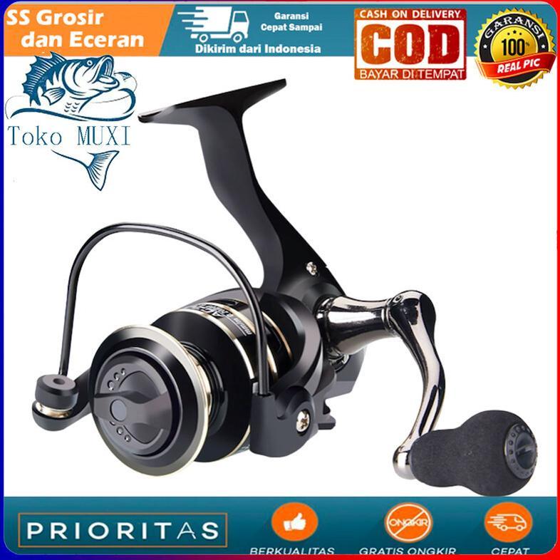 NEW BISA COD-REEL FISHING PANCING METAL SPOOL DEUKIO AC2000-7000 WARNA HITAM katrol pancing full bes