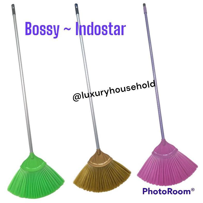 BIG SALE SAPU lantai Indostar Bossy gagang besi / sapu kipas / sapu lantai gagang besi