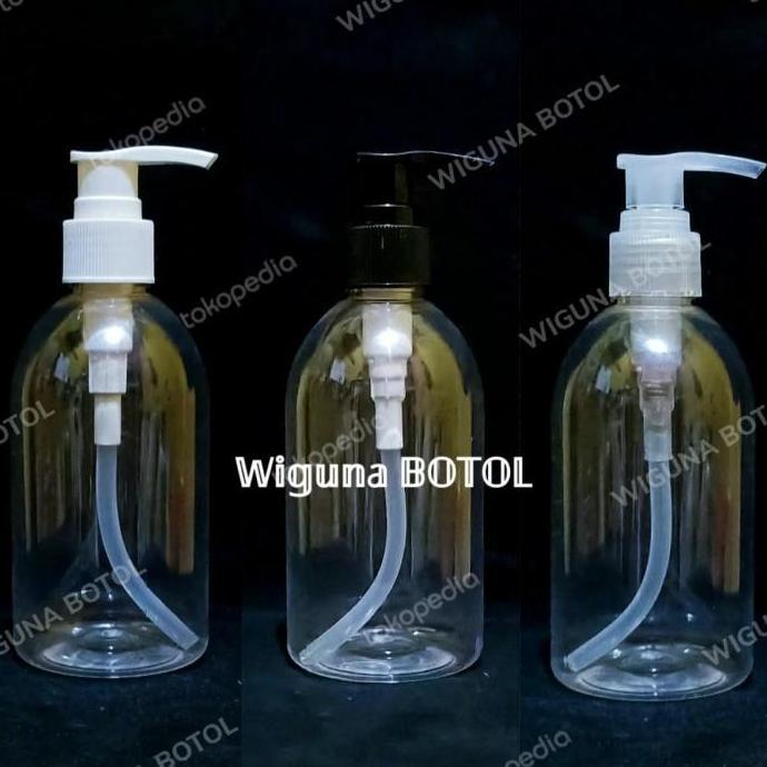 Botol Pump 250 ML Oval / Botol 250ml Oval Tutup Pump Lotion