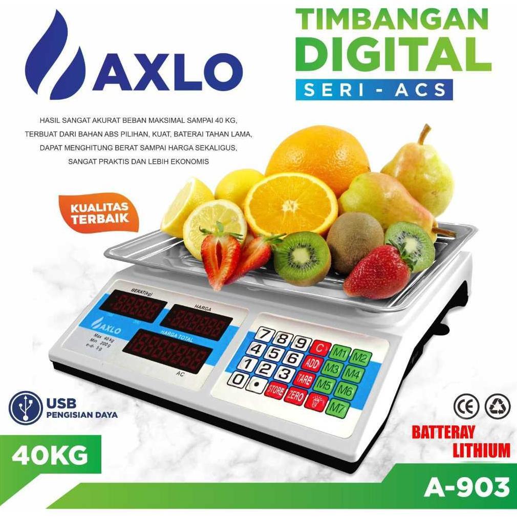 CUCI GUDANG AXLO/ CMC Timbangan Buah Digital 40kg Timbangan Laundry Serbaguna Multifungsi