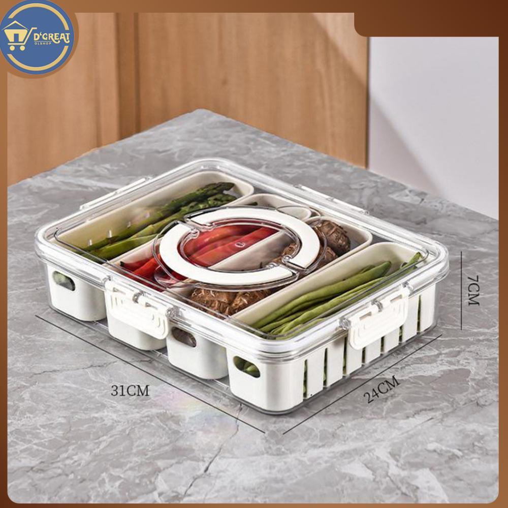 TERBARU Kotak penyimpanan untuk sayuran daging dan buah Foodbox dengan penutup Kontainer Box Kulkas