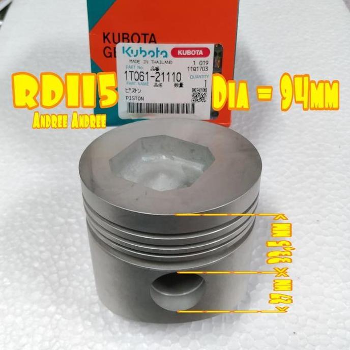 *:*:*:*:*] RD115 Piston - Seher mesin Kubota RD-115 RD 115 - Original