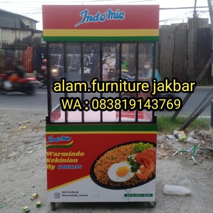 Terlaris Gerobak Indomie Kekinian/Gerobak Rombong/ Gerobak Kayu Jati Belanda