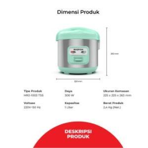NEW Maspion Magic Com Mini 1 Liter MRJ 1003 TSS - 1003TSS Stainless 1L original