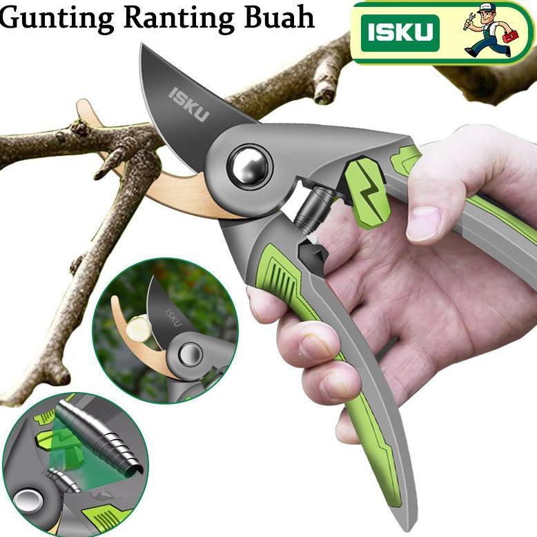 [POP] ISKU Gunting Dahan Taman Rumput Kebun Gunting Tanaman  Gunting Taman Kecil Pemangkas Tanam Taj