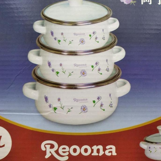 Panci Enamel " Reona " susun 3 CS