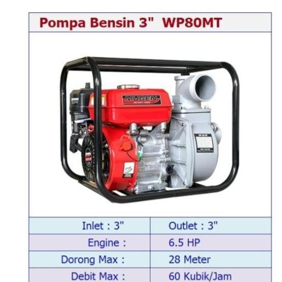 ] Mesin pompa air irigasi waterpump alkon Mugen WP80 3" 3 inchi