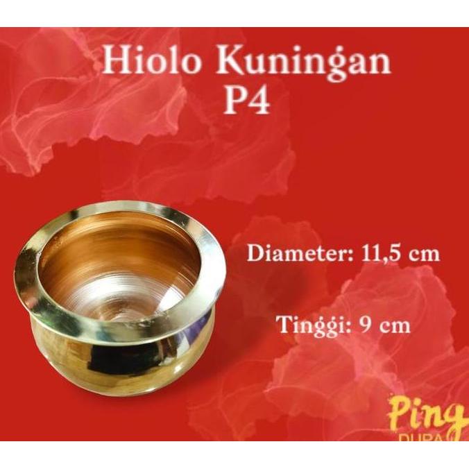 ] Tempat Dupa Hiolo Kuningan P4 Diameter 11,5 Cm