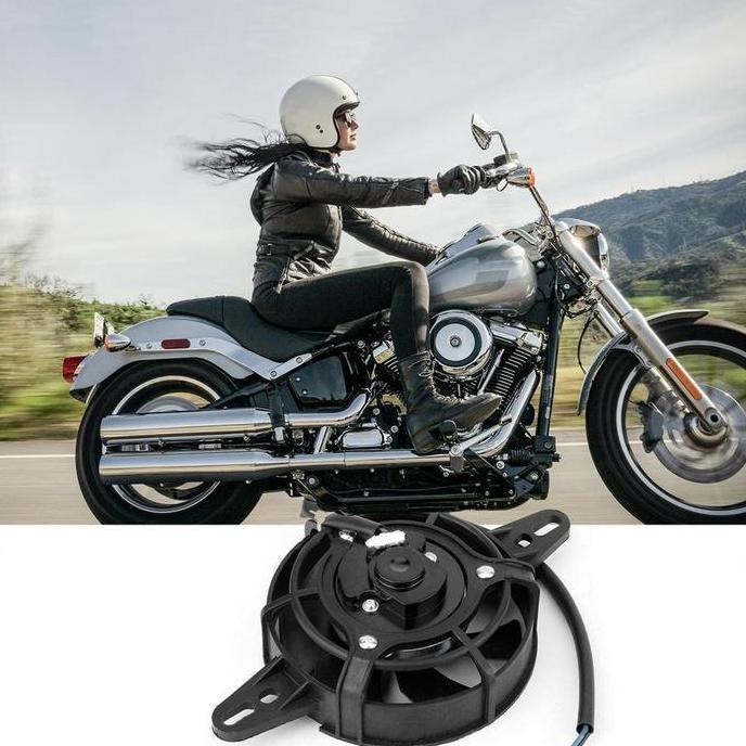 READY,DIKIRIM DARI JAKARTA MOTORCYCLE RADIATOR FAN RADIATOR DC 12V 12CM UNIVERSAL FOR 150CC 200CC 25