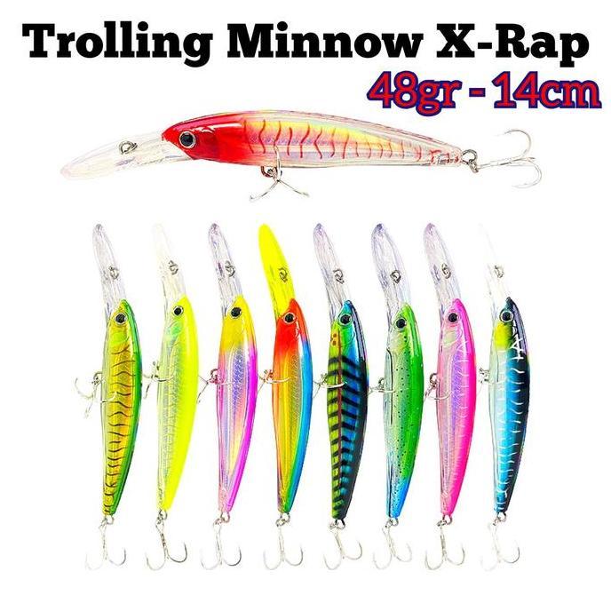 Promo Minnow Trolling 48gr - 14cm X-Rap Umpan Trolling Tenggiri | GT | Marlin | Pelagic Bukan Rapala