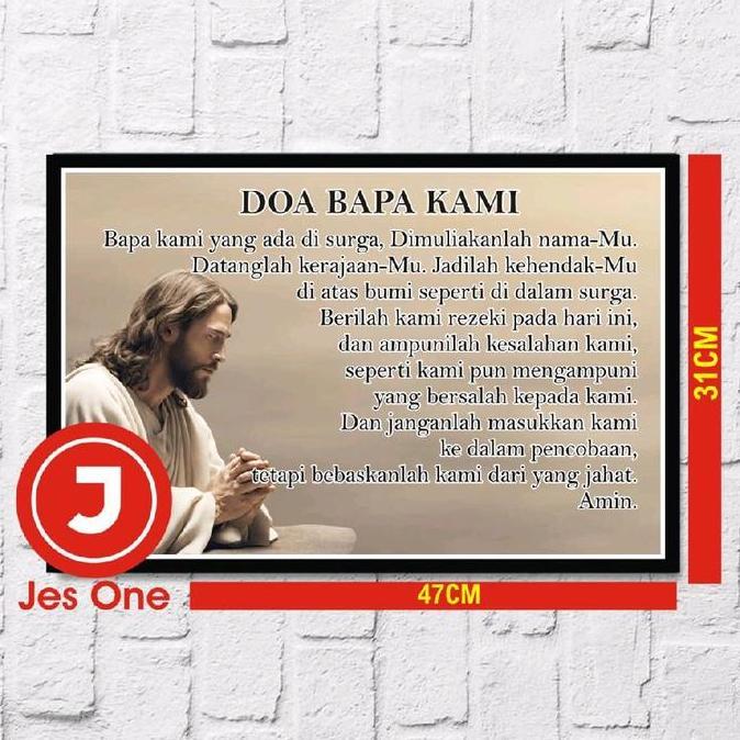 Promo hiasan dinding doa bapa kami  katolik Jumbo Diskon