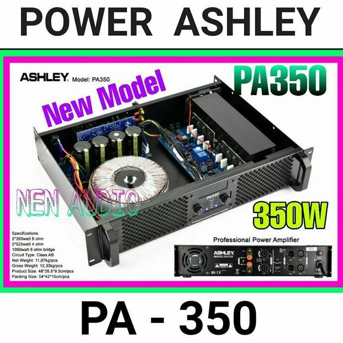 BEBAS ONGKIR - Power Ampli Ashley PA350 Original 2x 350W Ashley 2 chanel