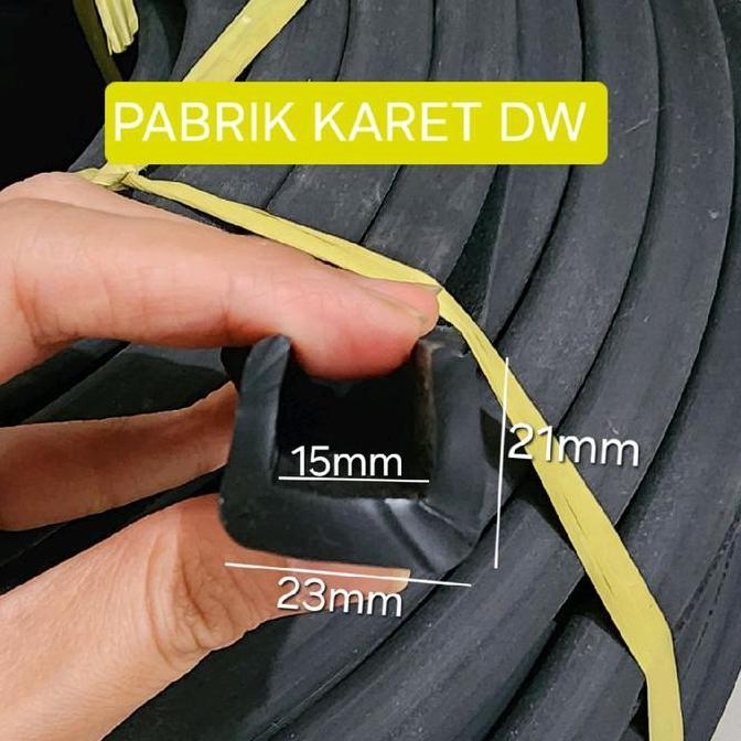 VIRALL KARET LIST U JEPIT KACA 15 MM KARET LIS U JEPIT PLAT 15MM METERAN *