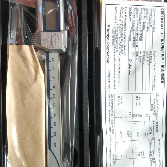 Caliper sigmat digital 0-150 mm original Mitutoyo baru...Coolant proof