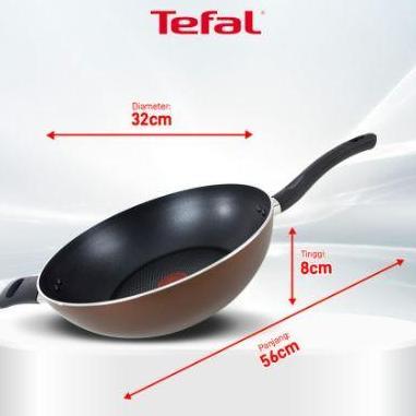 ORITO Tefal Day by Day Induction Wokpan 32cm Wajan Induksi Anti Lengket Teflon 32 cm
