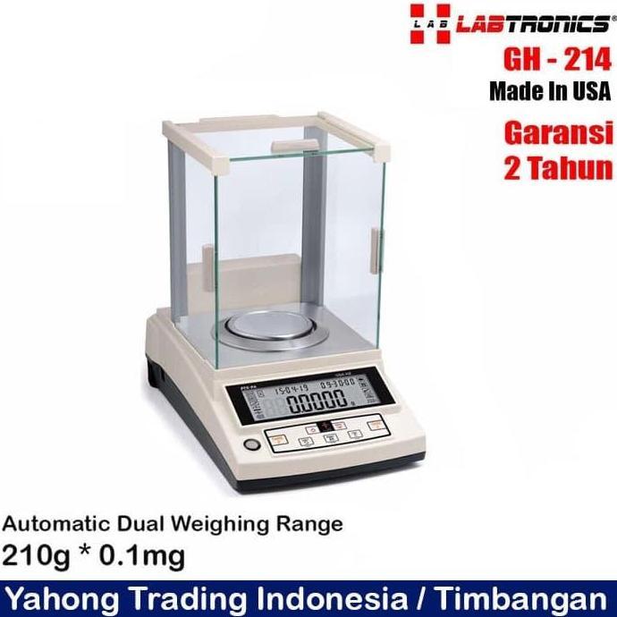 PHIMO Timbangan Electronic Balance Labtronics Analitik Lab GH-214 210g 0.1mg