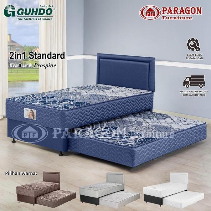 VIRALL GUHDO SPRING BED 2IN1 STANDARD MIX SIZE 90 100 120 140 160 180X200 HB PROSPINE FULL SET - SPR