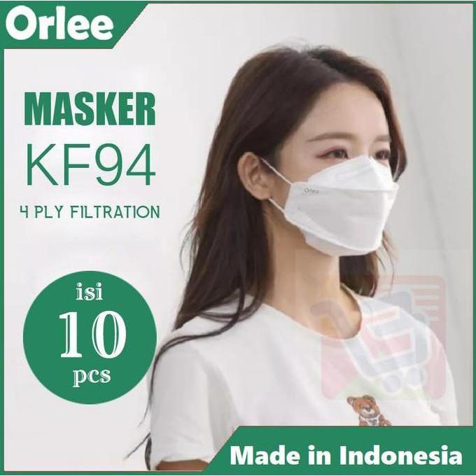 EXSAMOO Masker Kf94 KF 94 4Ply 4 ply Emboss Orlee evo 3D Kemenkes isi 10 pcs