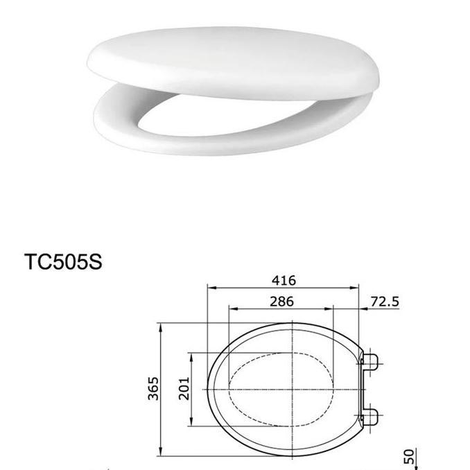 '' TUTUP CLOSET TOTO TC505S / TUTUP CLOSET DUDUK TOTO TC 505 S SOFT CLOSE ''
