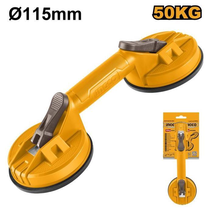 LOMARASHOP Glass Suction Cup (50Kg) INGCO HSU025001 - Kop Kaca Kaki 2 Dua Jaw Leg