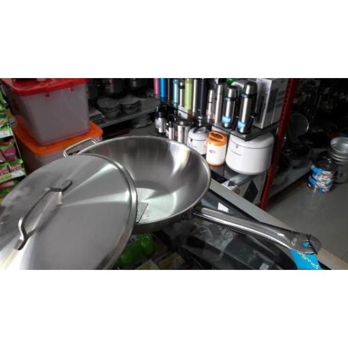 Allthebest- Termurah Wok Zebra Estio w/lid D28cm, all Stainless Steel SUS 304