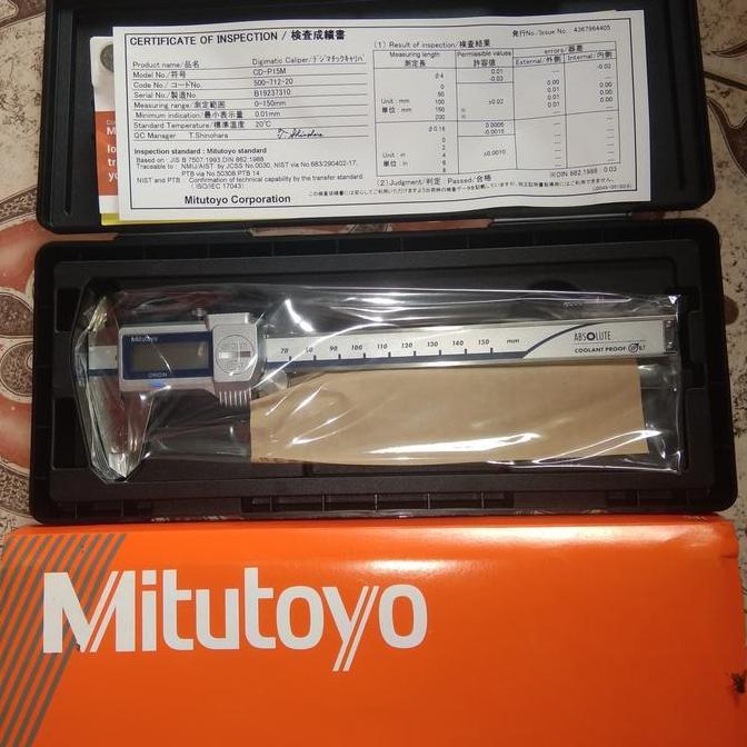 Caliper Sigmat Digital 0-150 Mm Original Mitutoyo Baru...Coolant Proof