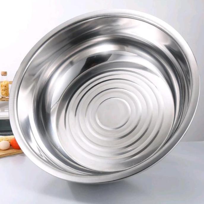 Baskom Stainless Steel Jumbo Baskom Stainless Besar 60cm LF