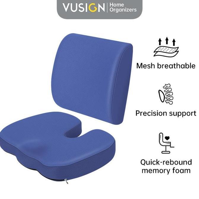Vusign Bantal Sender Dan Duduk / Seat Cushion Blue - Grey Vs75X Foam Kualitas Terbaik Harga Termurah