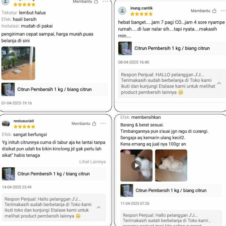 CUCI GUDANG CITRUN PEMBERSIH 1 KG / BIANG CITRUN