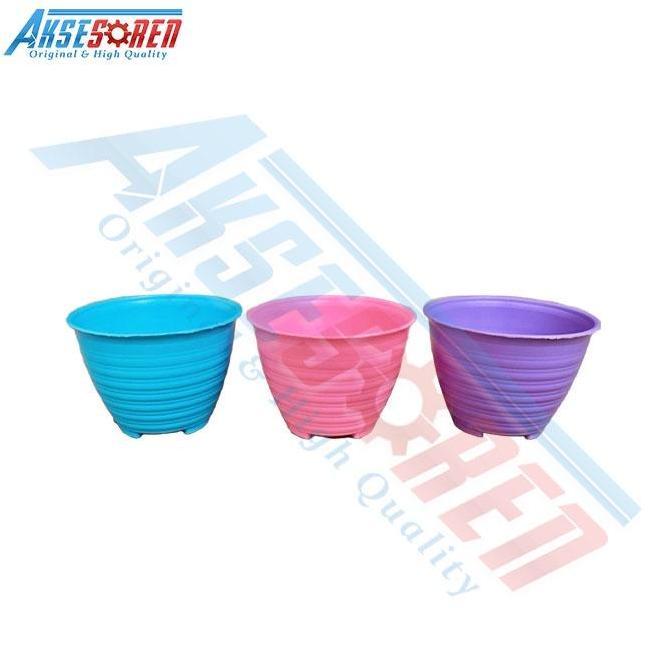 PROMO Aksesoren Pot Bunga Plastik Eriko [1 Pcs] / Pot Motif Sarang Lebah / Pot Bunga Besar Sedang Ke