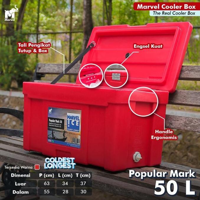 Cooler Box 50 L / Marvel Cool es batu kristal mancing marina coolbox ZER