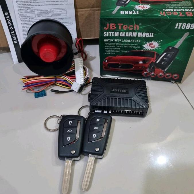 alarm mobil jb tech jt889 / alarm mobil kunci lipat